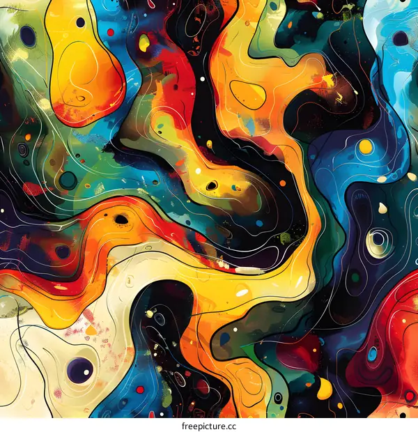 Colorful abstract painting