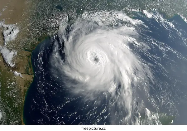 Satellite View of a Powerful Hurricane