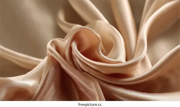 Elegant Beige Silk Fabric Texture Close-up