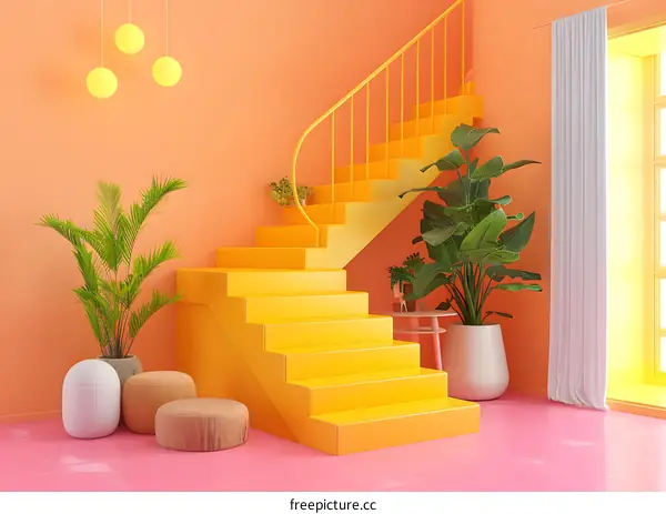 Staircase in a modern house