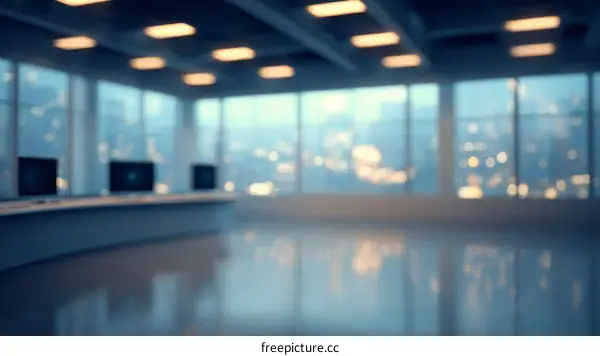 Modern Office Interior Design with City View