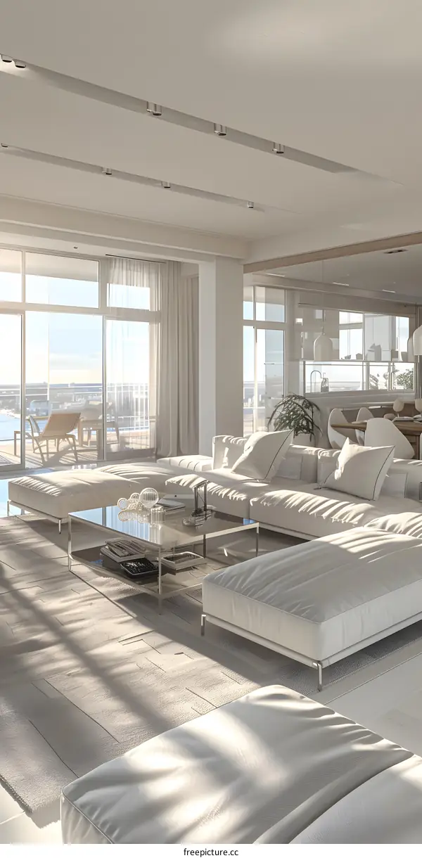 Indoor modern minimalist style living room