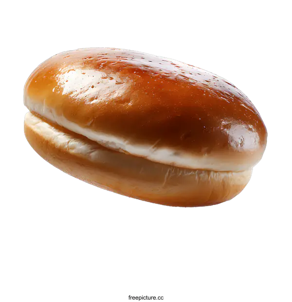 [Transparent Background PNG]Shiny Burger Bun Isolated on White Background