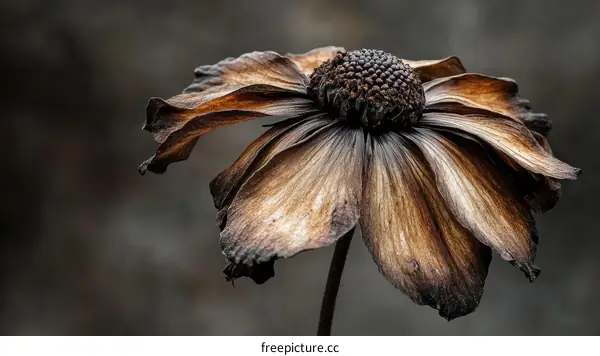 Close-up of a Dried Flower Detail