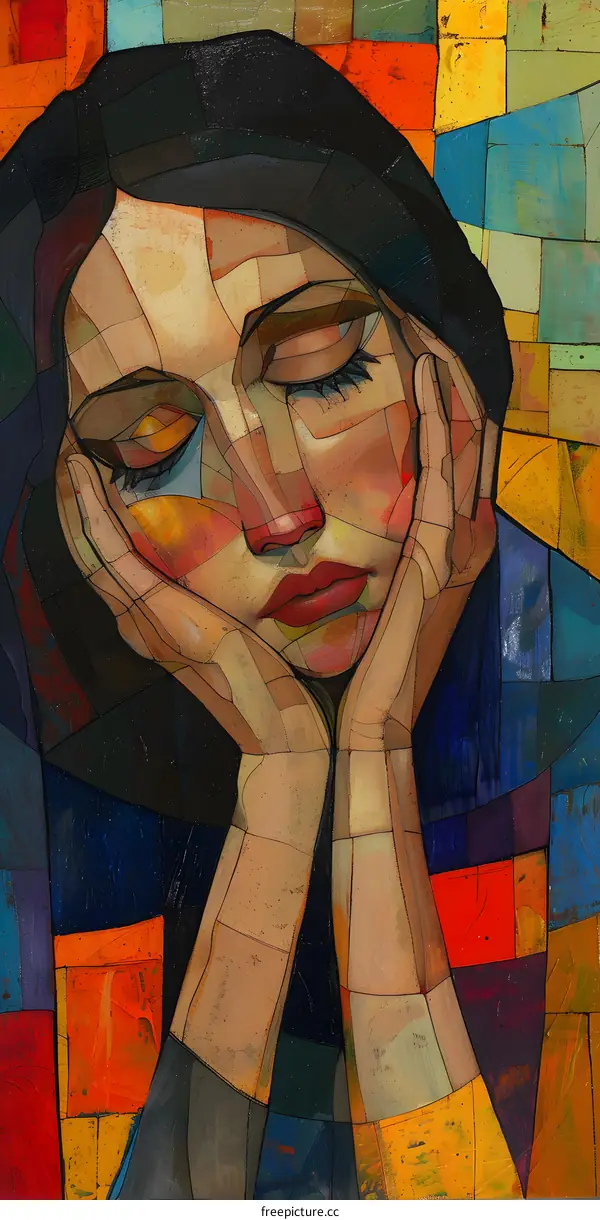 A portrait of a sad girl