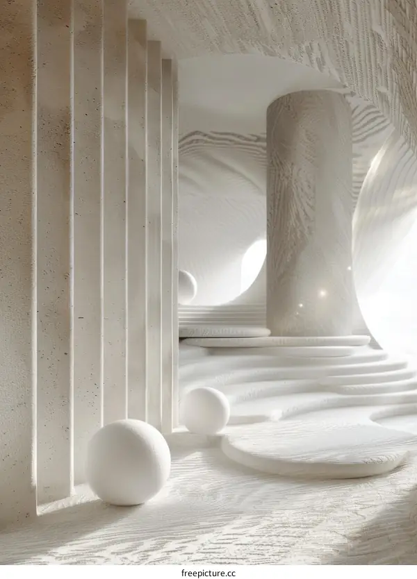 Abstract Minimalist Interior Design Studio Scene