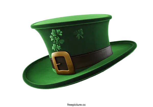 [Transparent Background PNG]Lucky Clover Top Hat Illustration