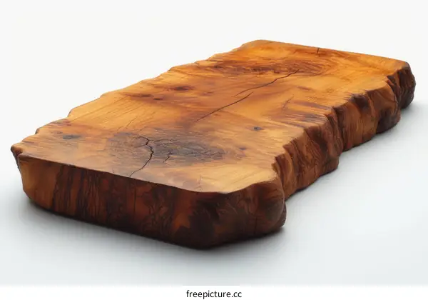 Olive wood cutting board with bark edge