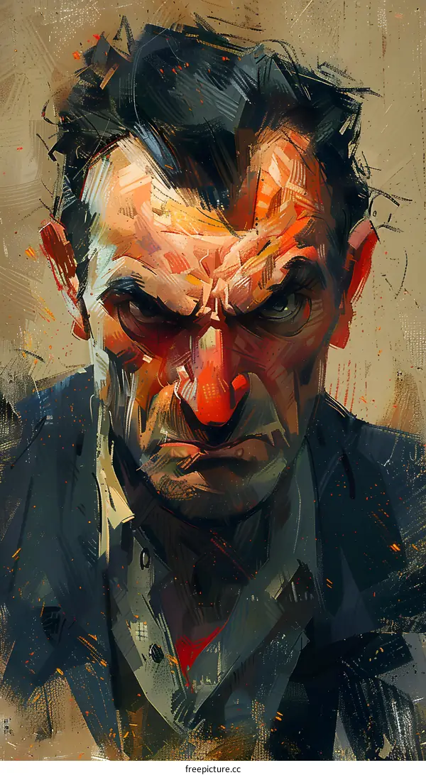 Portrait of a man with a red nose