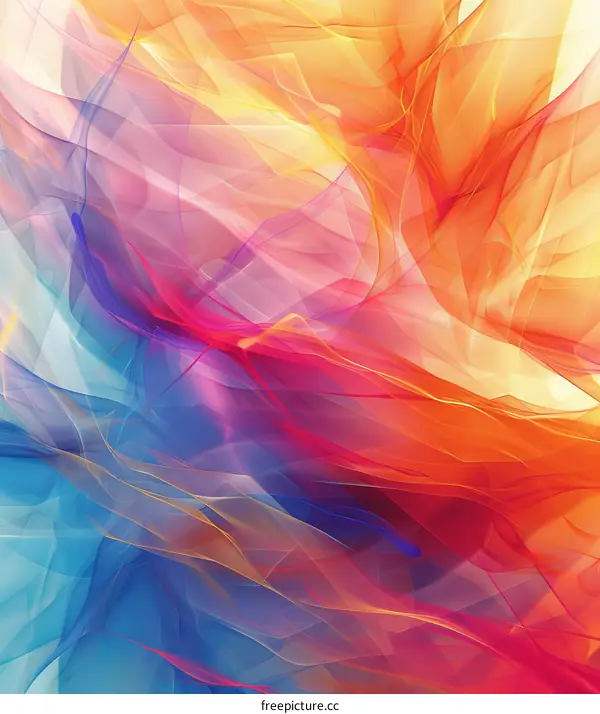 Abstract Colorful Flowing Lines