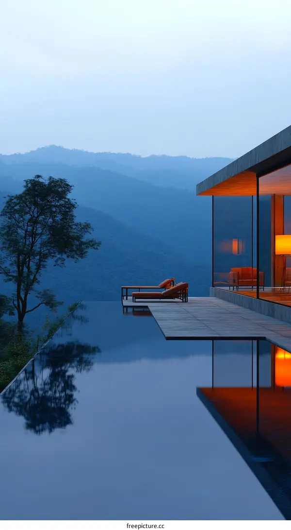 Modern Mountaintop Infinity Pool House