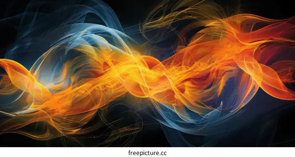 Abstract Colorful Flowing Art Design