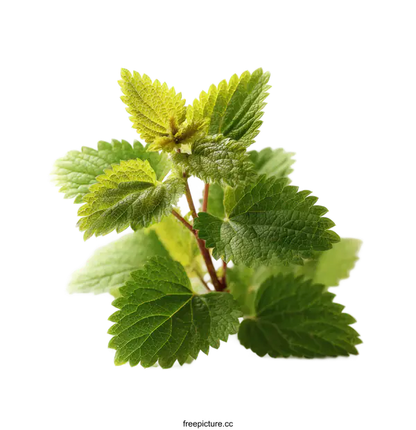[Transparent Background PNG]Fresh Nettle Leaves Close-up