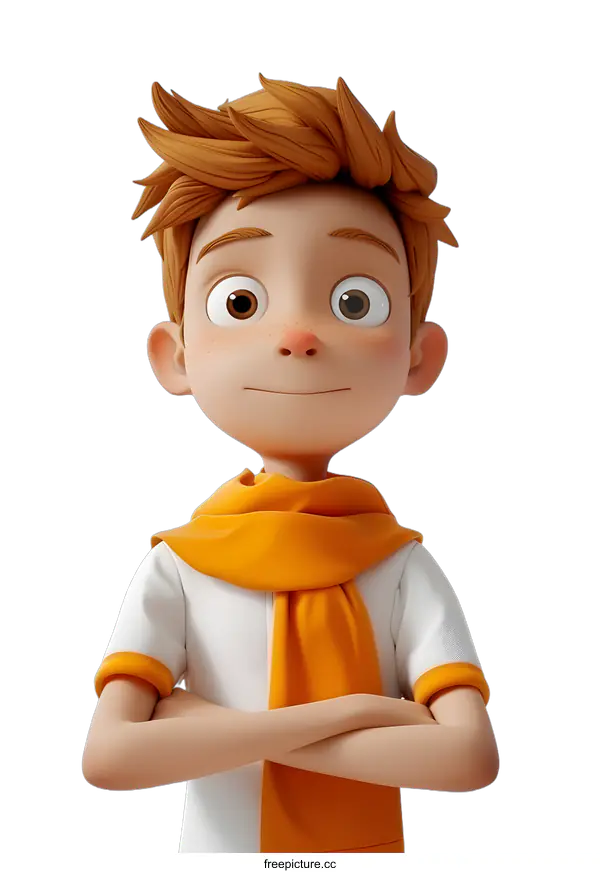 [Transparent Background PNG]3D cartoon character of a boy