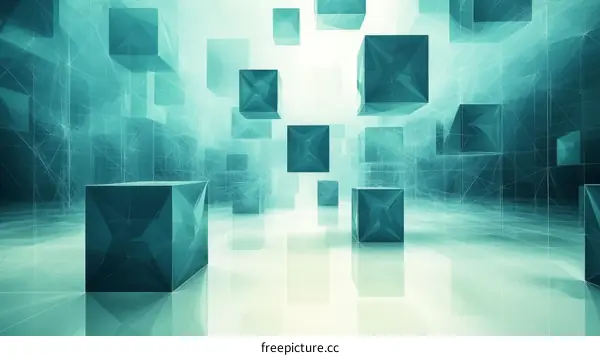 Abstract Futuristic Cube Structure