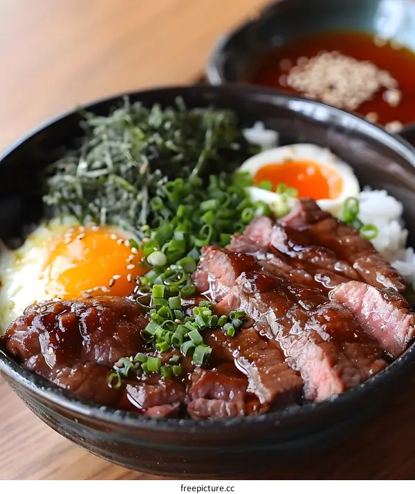 Japanese Beef Bowl with Egg