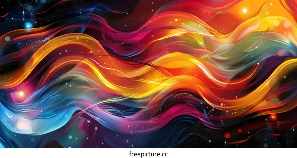 Abstract Colorful Wavy Design