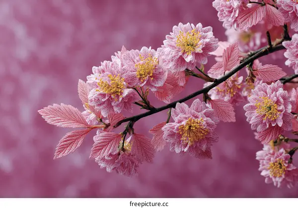Delicate Pink Flowers Close-up