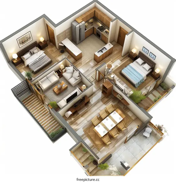 Modern Apartment Floor Plan Design