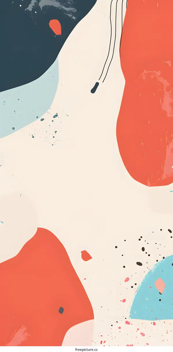 Abstract Background with Colorful Shapes and Splashes