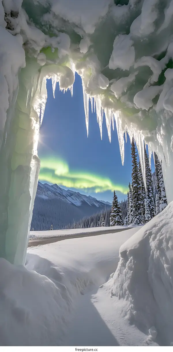 Winter Wonderland View From Ice Cave