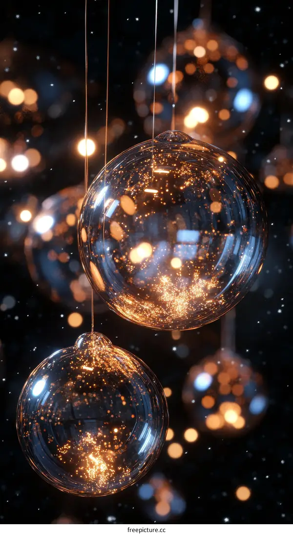 Christmas Decorations Glass Balls with Lights