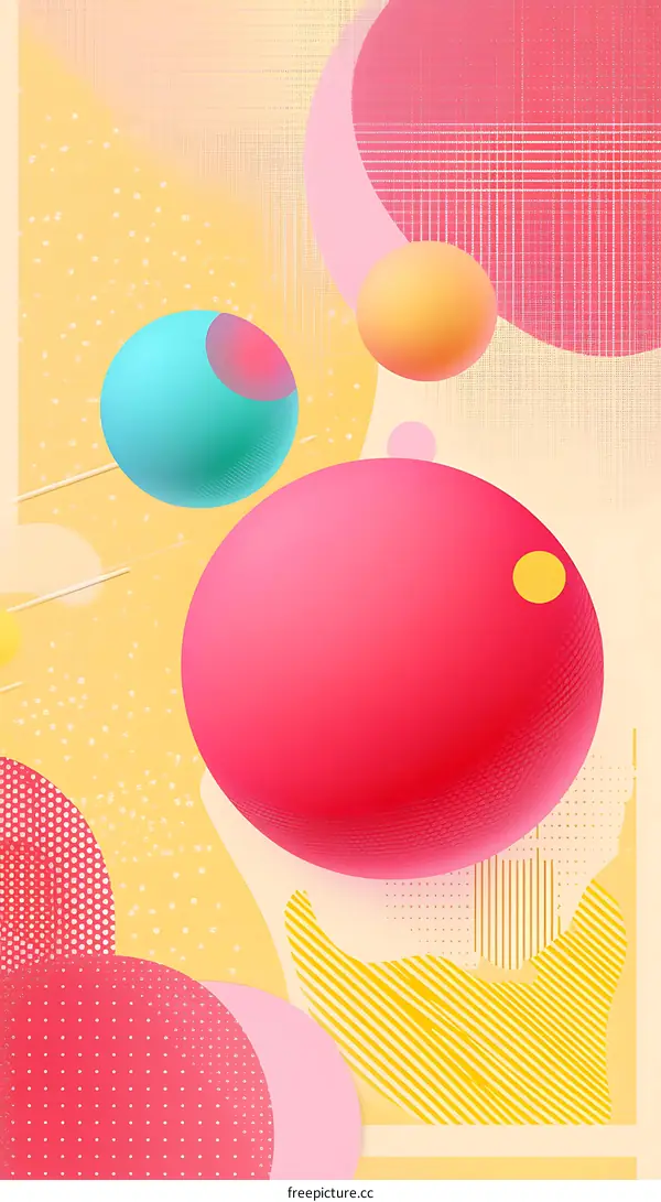 Abstract Background with Colorful Geometric Shapes