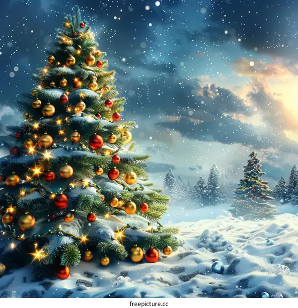 Snowy Forest Christmas Tree