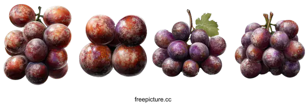 [Transparent Background PNG]Digital Illustration of Clusters of Grapes