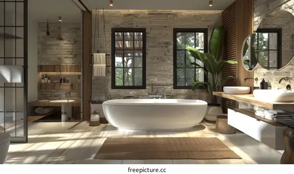 Modern Rustic Bathroom Interior Design