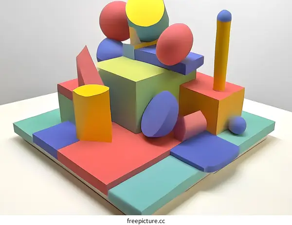 Abstract Shapes Colorful Illustration