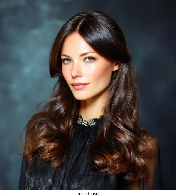 Close-up Portrait of a Caucasian Woman in Fashionable Outfit