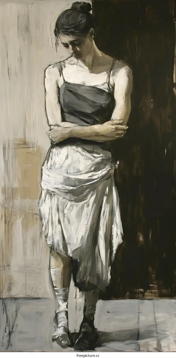 Woman in White Dress Posing for a Portrait