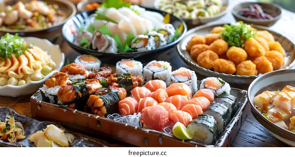 A delicious and healthy Japanese meal with friends