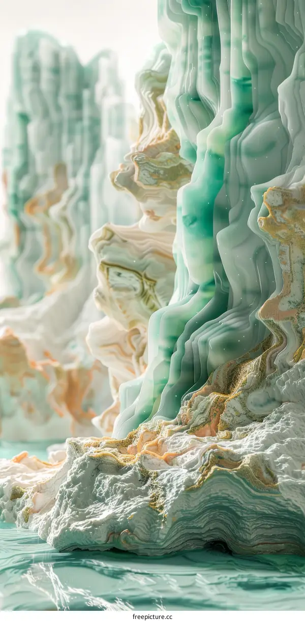 Abstract Artistic Landscape of Mineral Forms