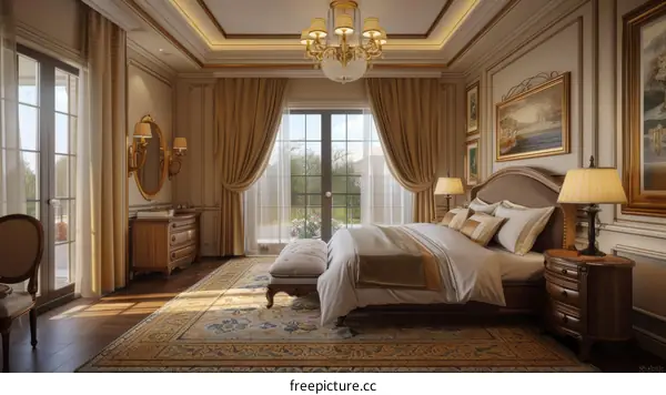 Luxury Bedroom Interior Design Illustration
