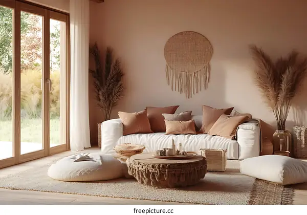 Bohemian Living Room Interior Design