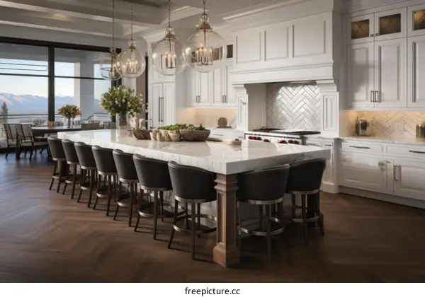 Modern Kitchen Island Seating Area Set