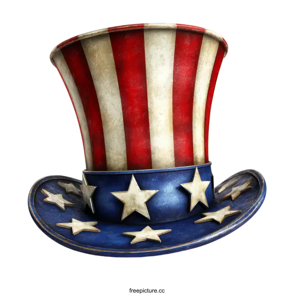 [Transparent Background PNG]Vintage American Top Hat Illustration