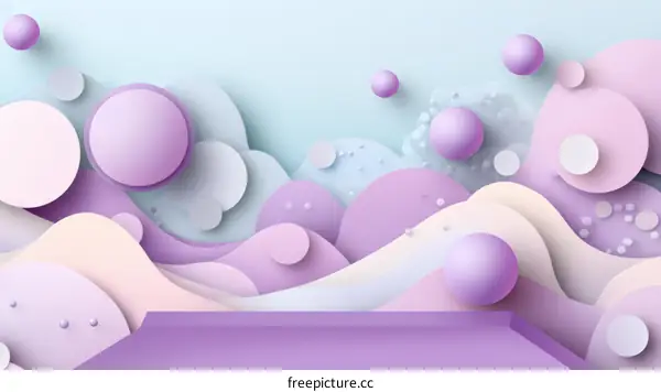 Abstract Geometric Shapes in Pastel Colors