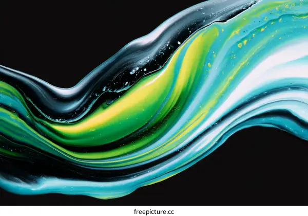 Abstract Fluid Acrylic Painting with Vibrant Colors
