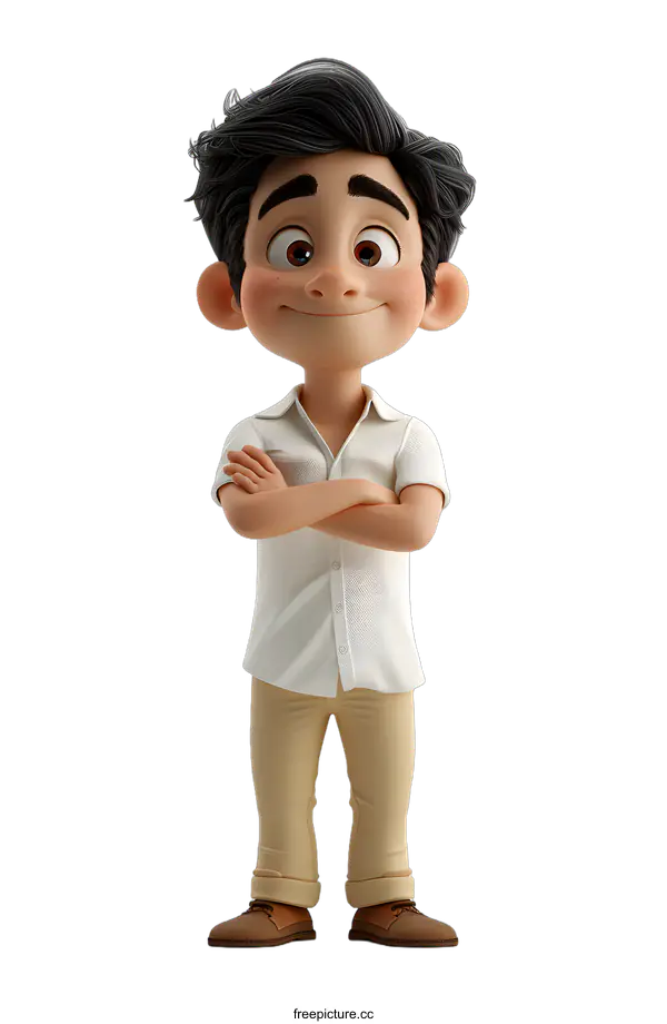 [Transparent Background PNG]3D cartoon character of a boy