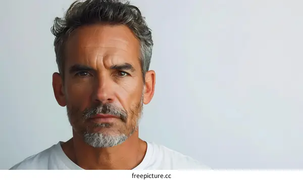 Portrait of a man with grey hair and beard