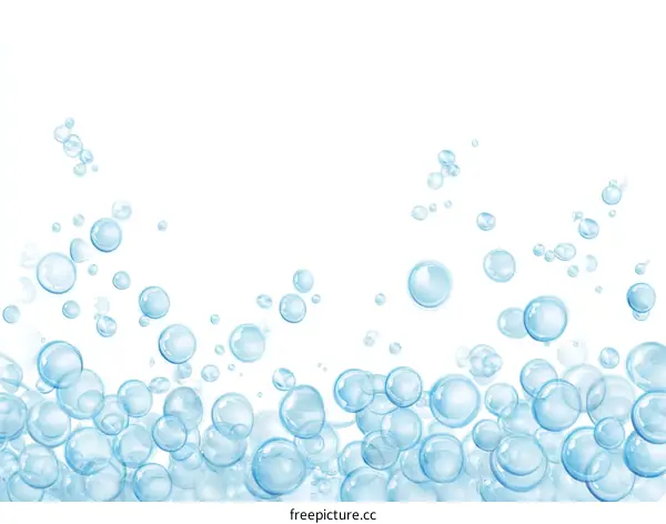Light Blue Bubbles Background Illustration