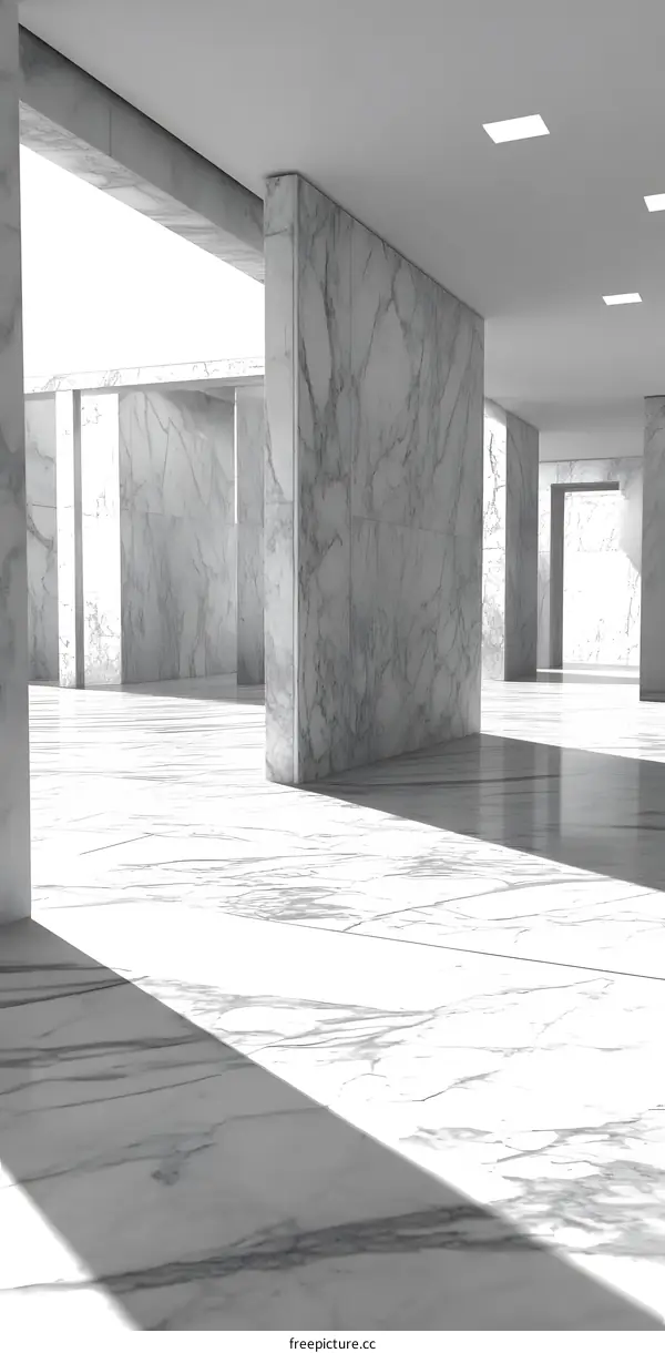 Minimalist Modern Architecture Marble Interior Design