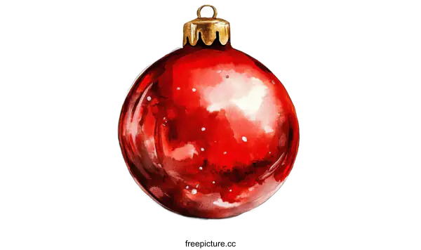 [Transparent Background PNG]Watercolor Christmas Ornament Illustration