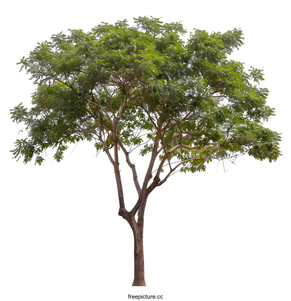 [Transparent Background PNG]Isolated Green Tree with White Background