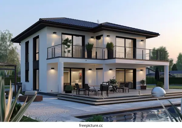 Modern Single-Family Home with Private Courtyard