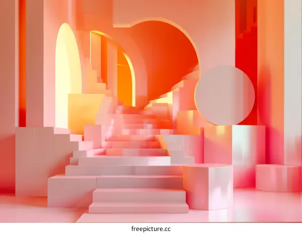 Abstract Geometric Shapes in Pastel Colors