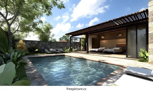 Modern Villa with Private Pool and Tropical Garden